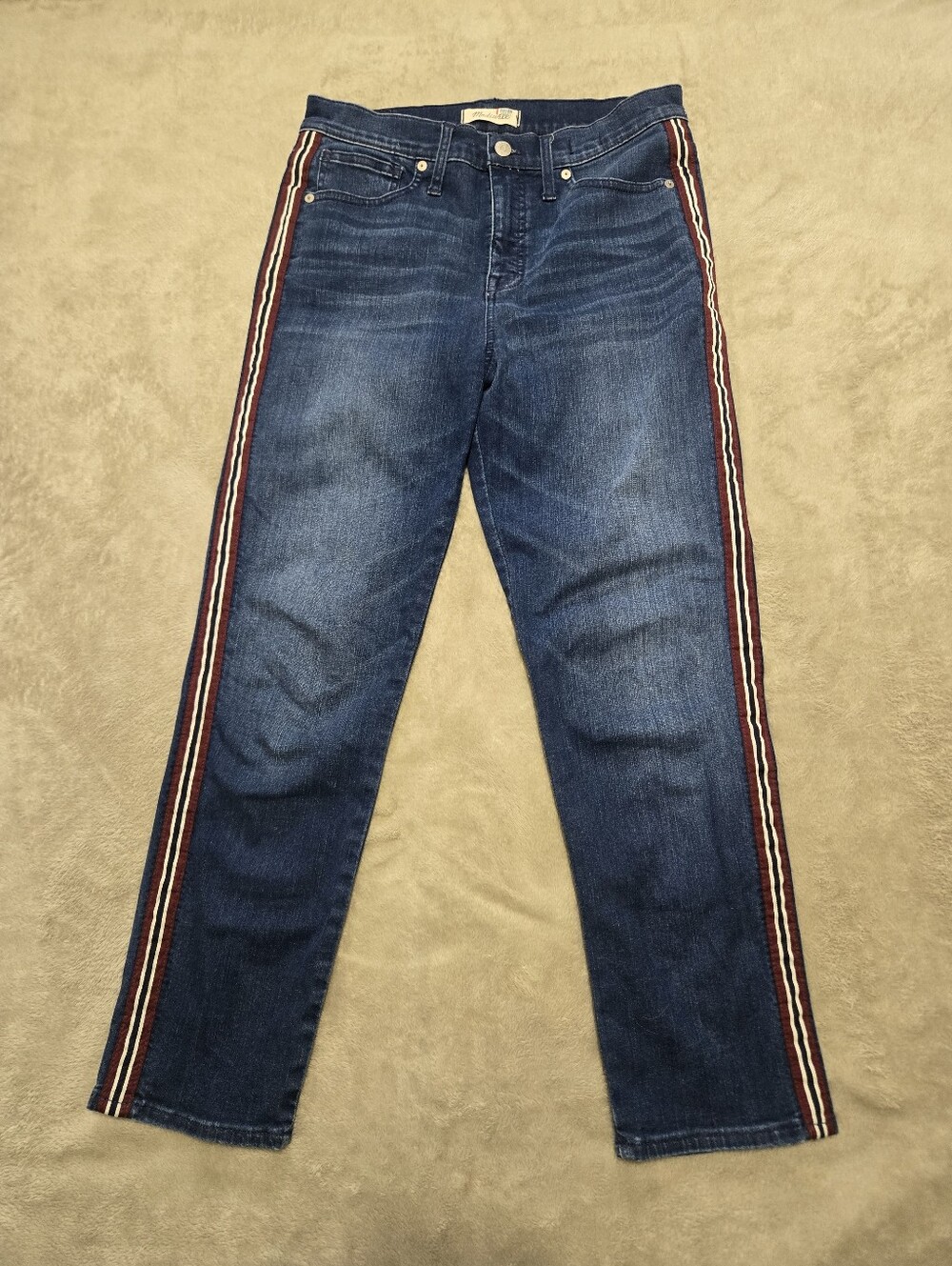 Madewell Stovepipe Dark Wash Denim Jeans Women's Size 29x26 Stretch